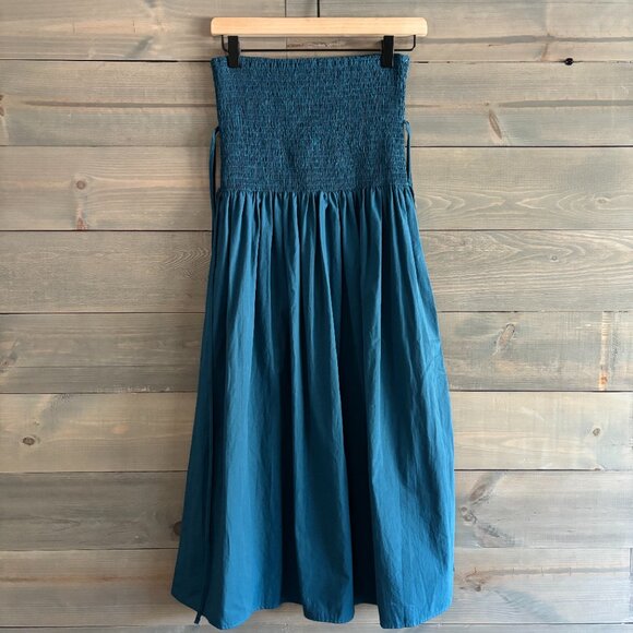 CIAO LUCIA | Teal Strapless Smock Top Dress with Decorative Straps Size S - Picture 4 of 4